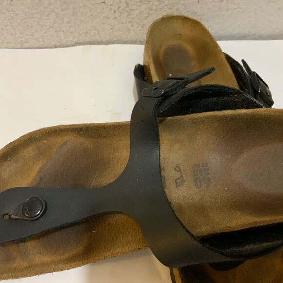 Birkenstock Gizeh Birko-flor flip-flop thong sandals 40 9 black - Picture 5 of 10